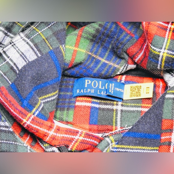 Polo Ralph Lauren Patchwork Plaid Fleece Hoodie Men’s Sz Small Pullover - Picture 11 of 13